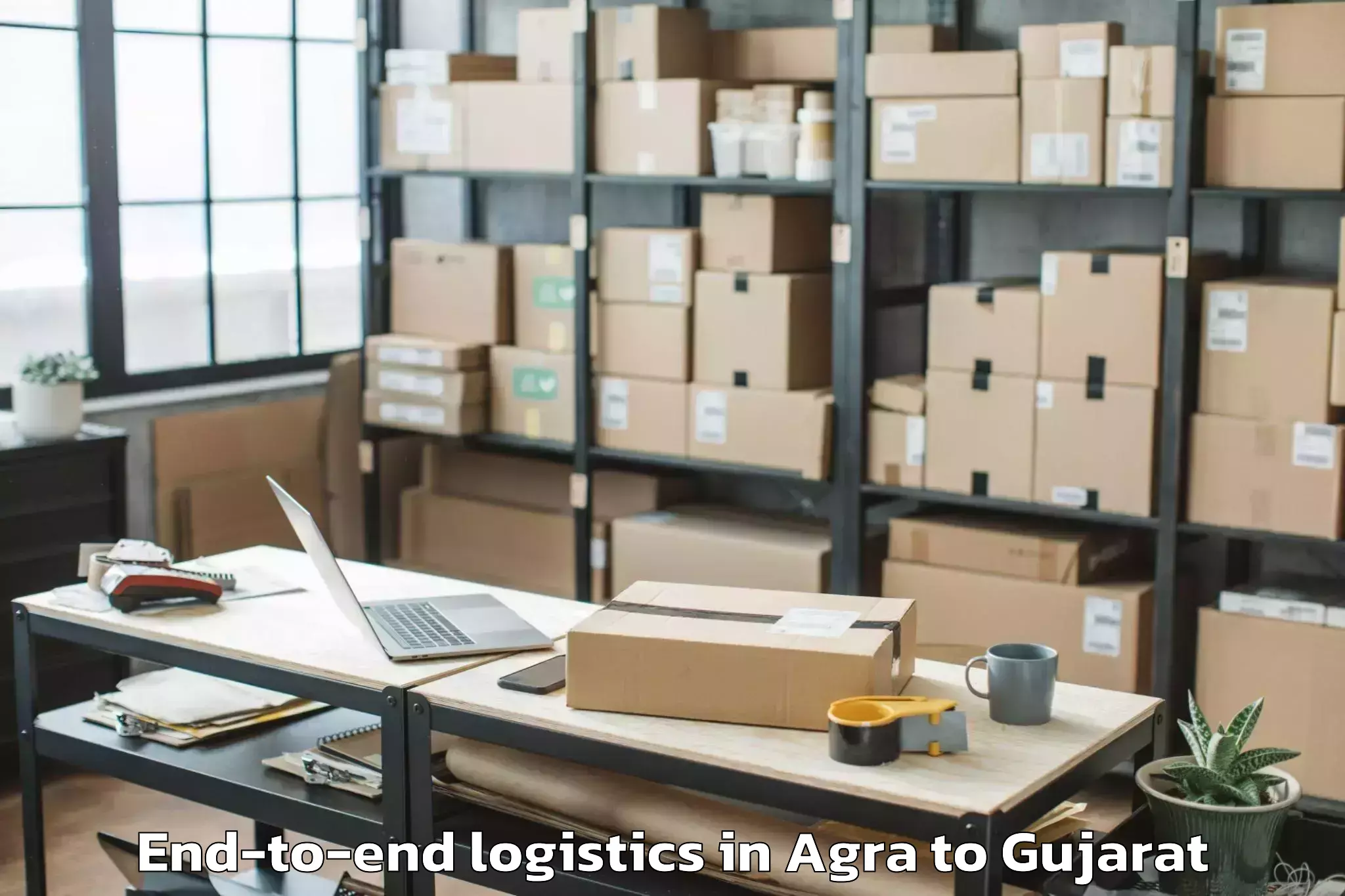 Reliable Agra to Santrampur End To End Logistics